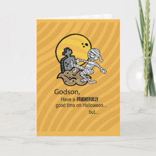 Godson, Frightful Mummy Halloween Card