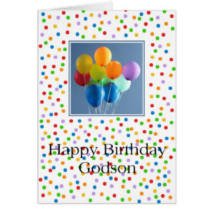 Godson, Happy birthday coloured balloons