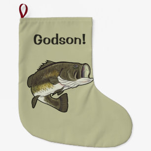 Godson: Largemouth Bass Large Christmas Stocking