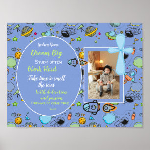 Godson Motivational Encouragement Gift Personalise Poster