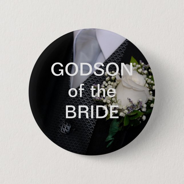 Godson Of The Bride 6 Cm Round Badge (Front)