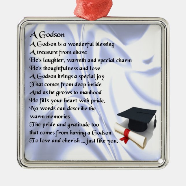 Godson poem - Graduation design Metal Tree Decoration (Front)