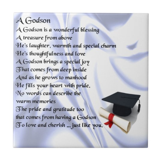 Godson poem - Graduation design Tile | Zazzle.co.uk