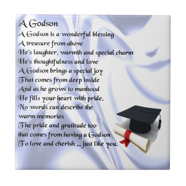 Godson poem - Graduation design Tile (Front)