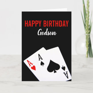 Godson Poker Birthday Card