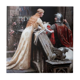 “Godspeed” Mediaeval Painting by Edmund Blair Leig Tile