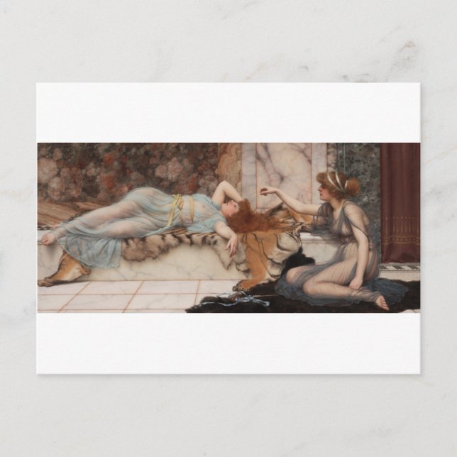 Godward - Mischief and Repose Postcard (Front)