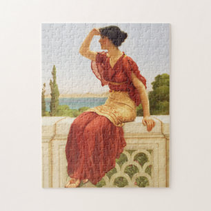 Godward The Signal Beautiful Woman Portrait Art Jigsaw Puzzle