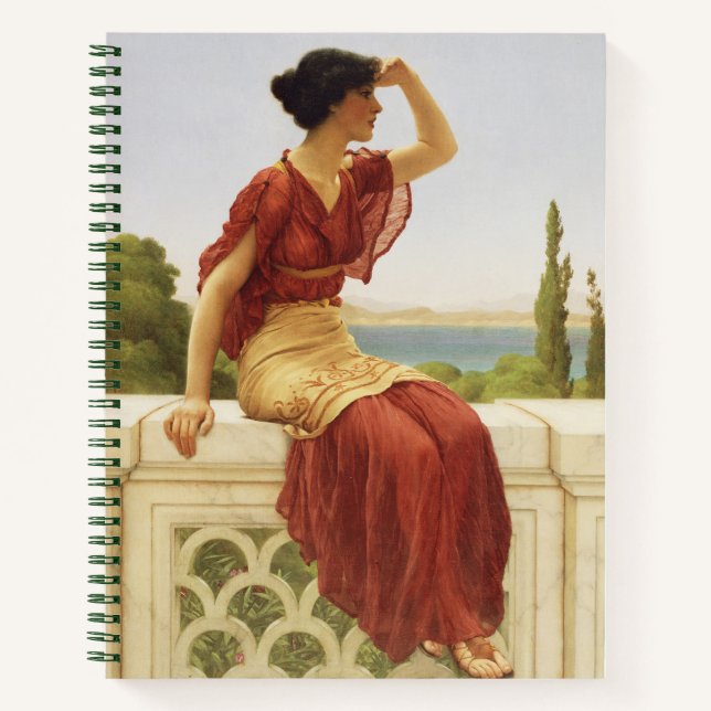 Godward The Signal Beautiful Woman Portrait Art Notebook (Front)