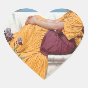 Godward - Under the Blossom that Hangs on the Boug Heart Sticker