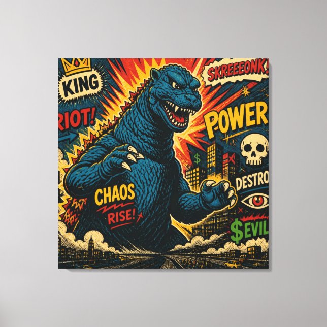 GODZILLA. 2 CANVAS PRINT (Front)