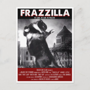 Godzilla Cat Postcard