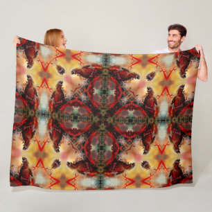 Godzilla Fantasy Nuclear Mandala Fleece Blanket