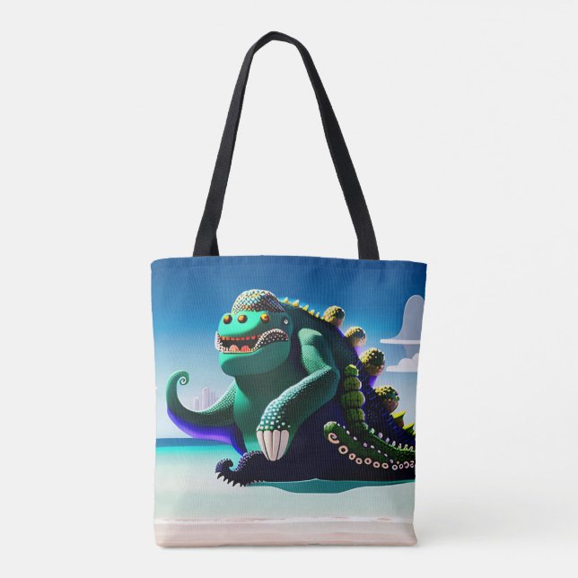 Godzilla Tote Bag (Back)