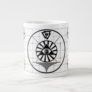 Godzilla TV Test Pattern Large Coffee Mug