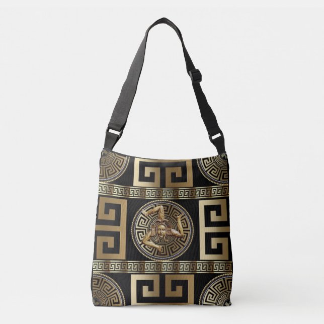 Goemetric Sicilian Trinacria  Crossbody Bag (Front)