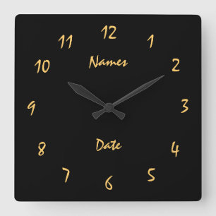 Goergeus & stylish Custom Anniversary and wedding Square Wall Clock