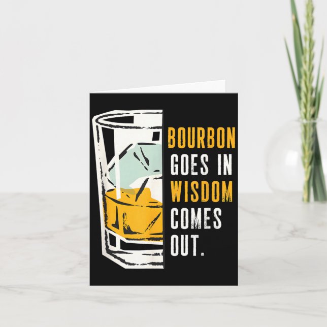 Goes In Wisdom Comes Out Funny Lover Design Card (Front)