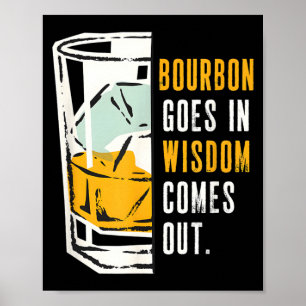 Goes In Wisdom Comes Out Funny Lover Design Poster