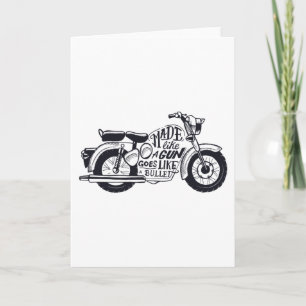 Goes like bullet motorcycle card
