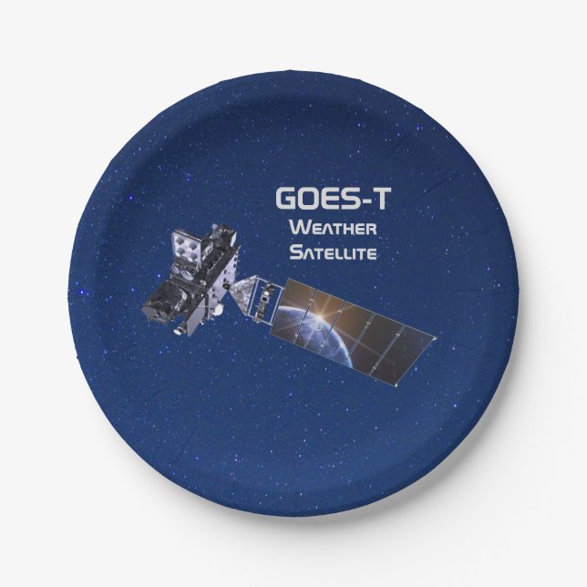 GOES-T Weather Satellite Paper Plate (Front)