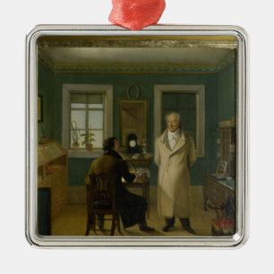 Goethe Dictating to his Clerk John, 1834 Metal Tree Decoration