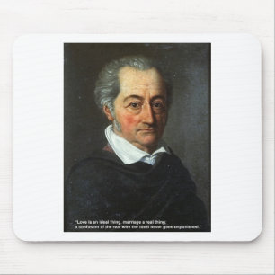 Goethe Love Quote Gifts Cards Love/Ideal Thing Mouse Mat