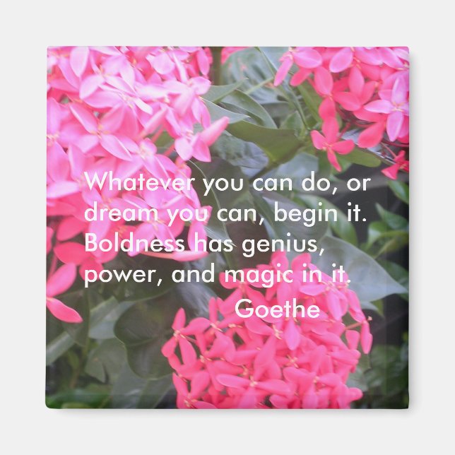 Goethe Motivational Quotation Magnet (Front)