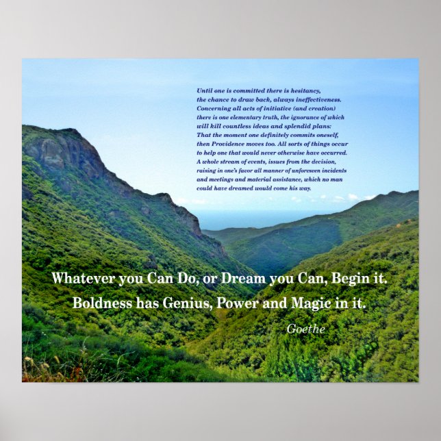 Goethe Quote Poster (Front)