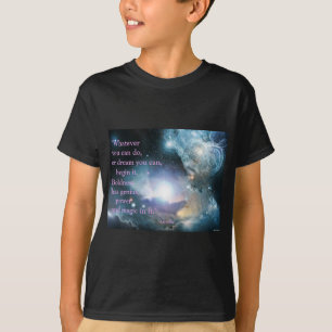 Goethe Quote with Nebula T-Shirt