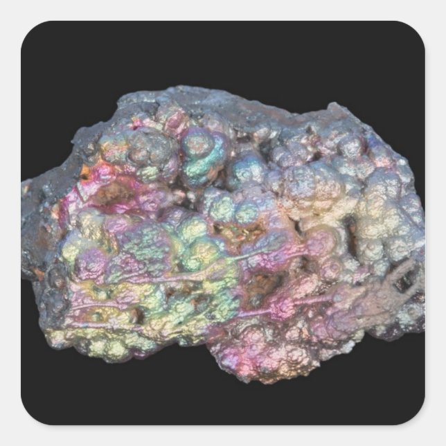 Goethite Showing Iridescence Square Sticker (Front)