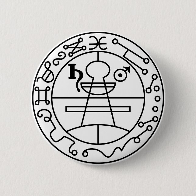 Goetia Seal of Solomon 6 Cm Round Badge (Front)