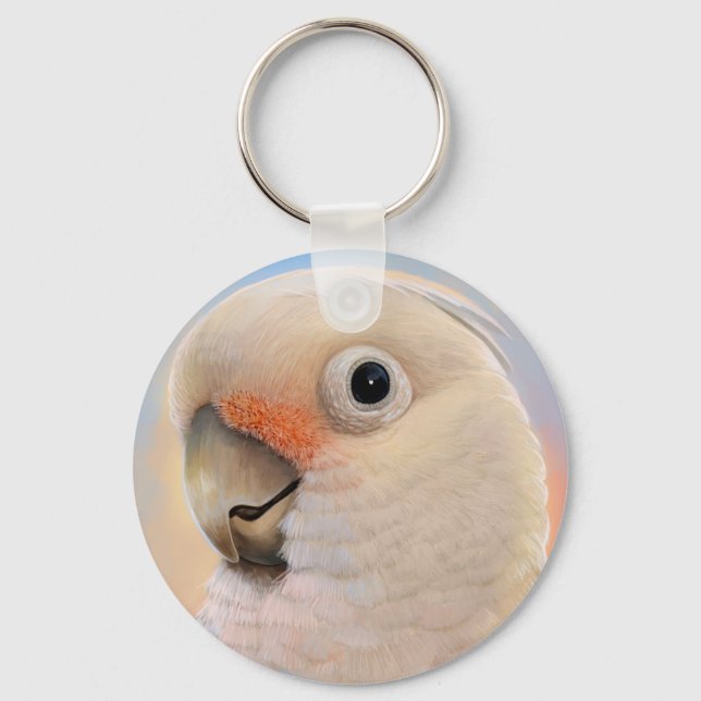 Goffin Tanimbar Corella Cockatoo Key Ring (Front)