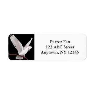 Goffin's Cockatoo Customisable Label