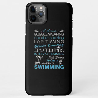 Goggle Wearing Lap Timing Flip Turning Making Swim iPhone 11Pro Max Case
