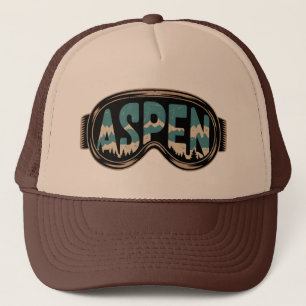 Goggles Aspen Snowmass Colorado ski resort gifts Trucker Hat