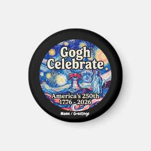 Gogh Celebrate America 250th Anniversary Patriotic Magnet