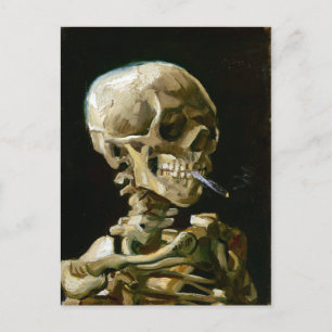 Gogh Head of a Skeleton with a Burning Cigarette Postcard