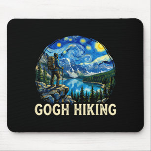 Gogh hiking funny hiker starry night art van gogh mouse mat