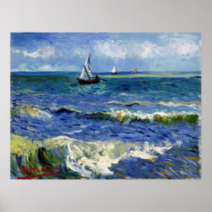 Gogh Seascape near Les Saintes-Maries-de-la-Mer Poster