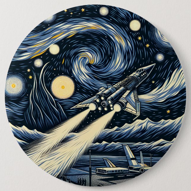 Gogh Ship Gogh 6 Cm Round Badge (Front)