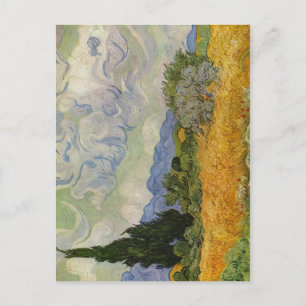 Gogh, Vincent Willem van Weizenfeld mit Zypressen  Postcard