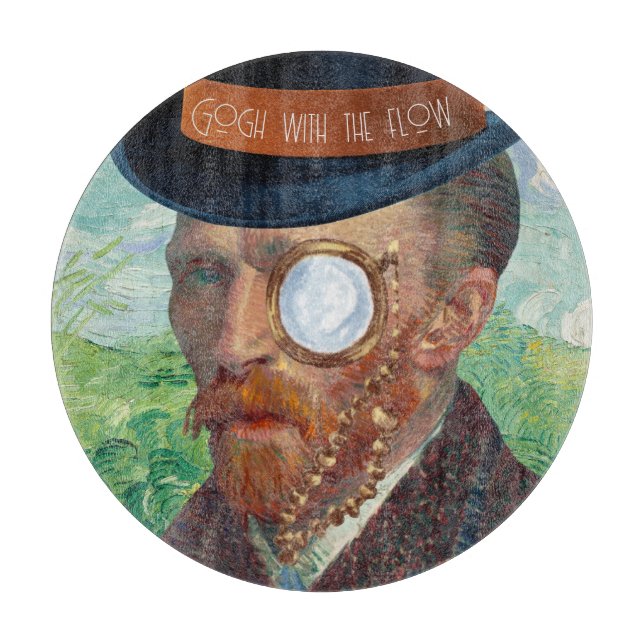 Gogh With The Flow Cutting Board (Front)