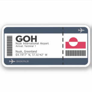 GOH Nuuk, Greenland Airport Boarding Pass