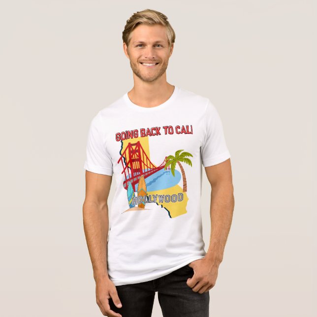 Going Back to Cali Men's Bella+Canvas Tri-Blend Shirt (Front Full)