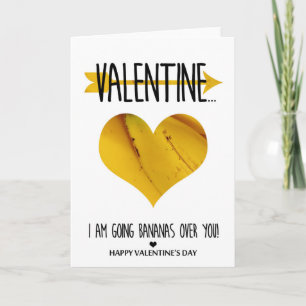 Going bananas over you Valentine's Day Holiday Card