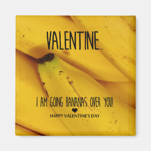 Going bananas over you Valentine's Day Magnet