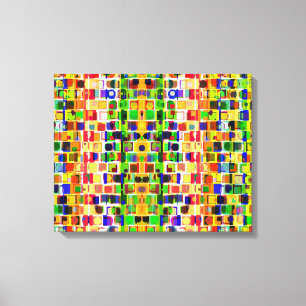 Going Crazy Colourful Abstract Pattern Canvas Print
