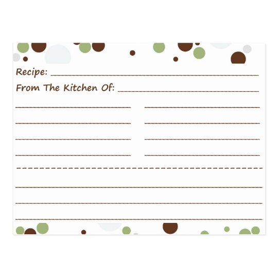 Going Dotty Blank Recipe Cards
