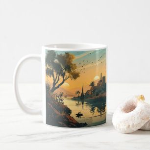 Going Down The Nile River Coffee Mug